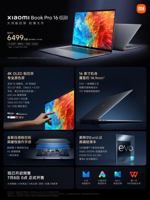 Xiaomi Book Pro 14inch 2.8K OLED 90Hz